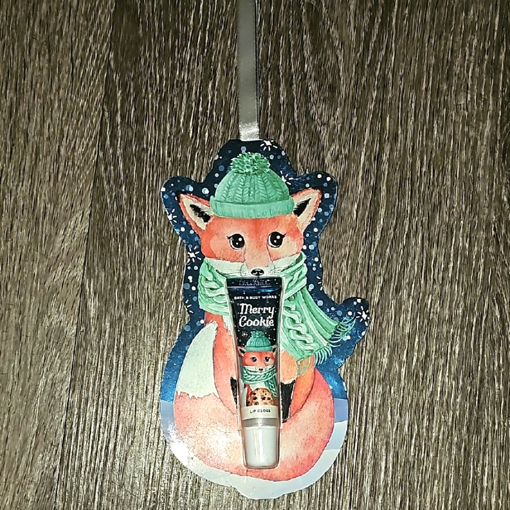 Bath & Body Works, Merry Cookie Lip Gloss Holder,Holiday Ornament gift!